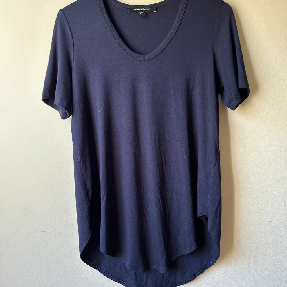 Fifteen Twenty navy rayon tunic
